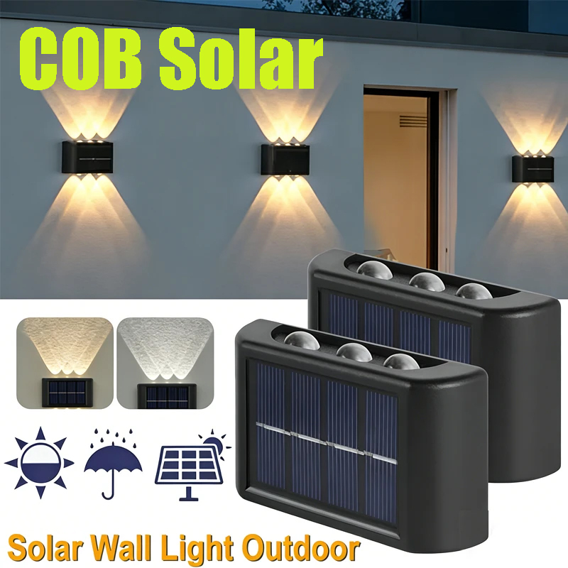 Outdoor Lighting Lamps - مصباح جداري شمسي COB مقاوم للماء