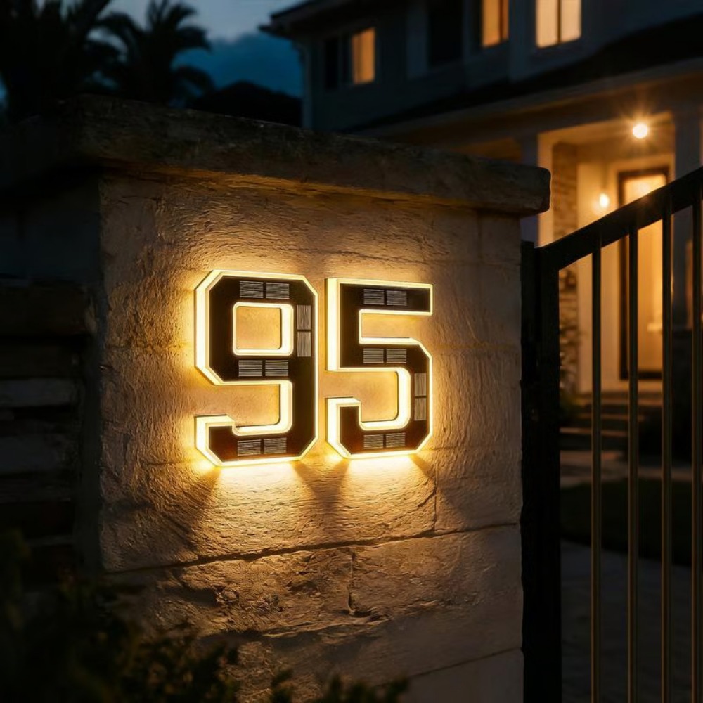 Outdoor Lighting Architectural - لافتة عنوان شمسية جديدة مع إضاءة
