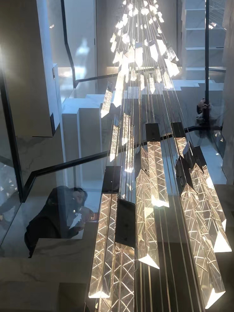 Outdoor Lighting Pendant - مصباح قلادة كريستال لامع حديث ،