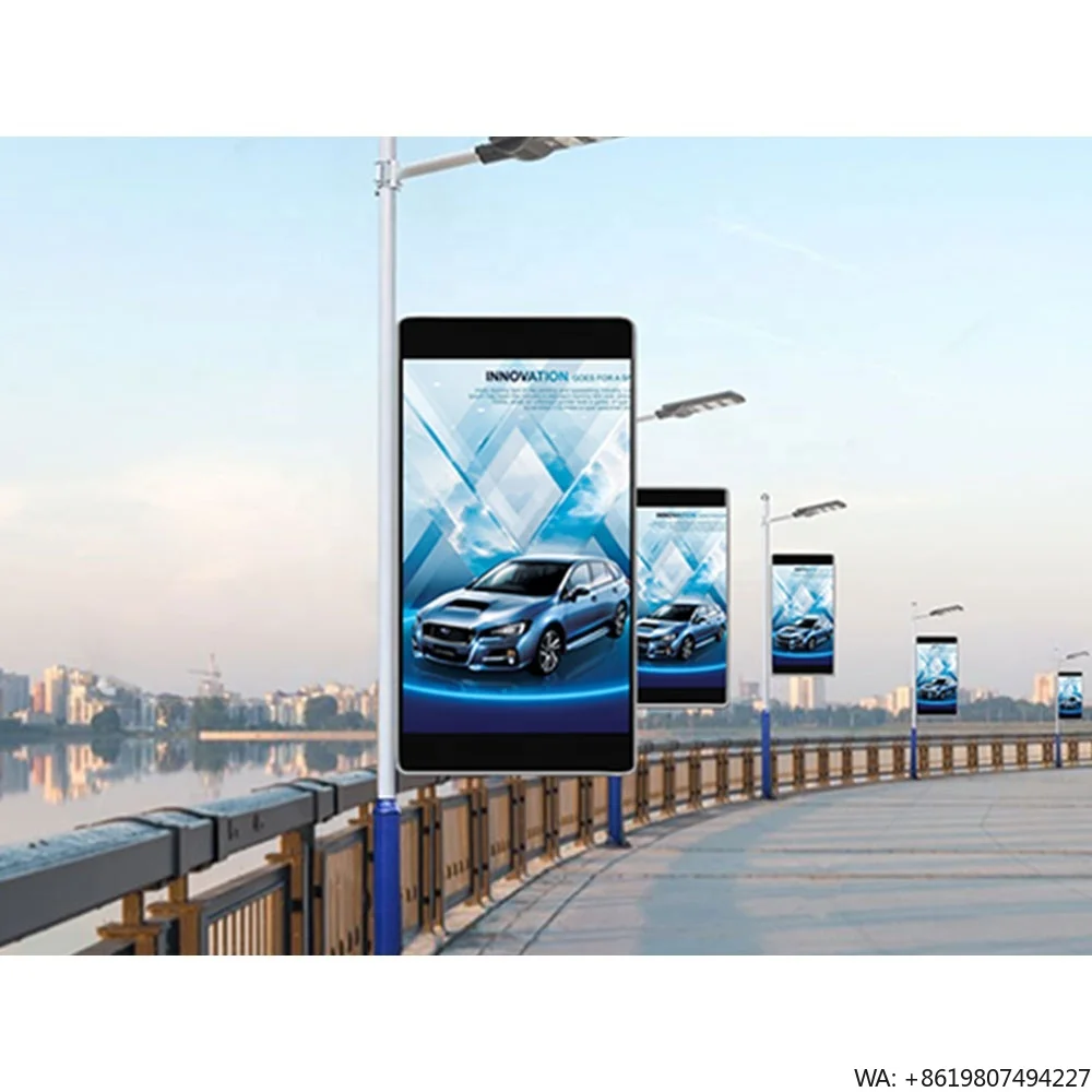 Outdoor Lighting Pole - لافتة رقمية LED خفيفة الوزن مثبتة