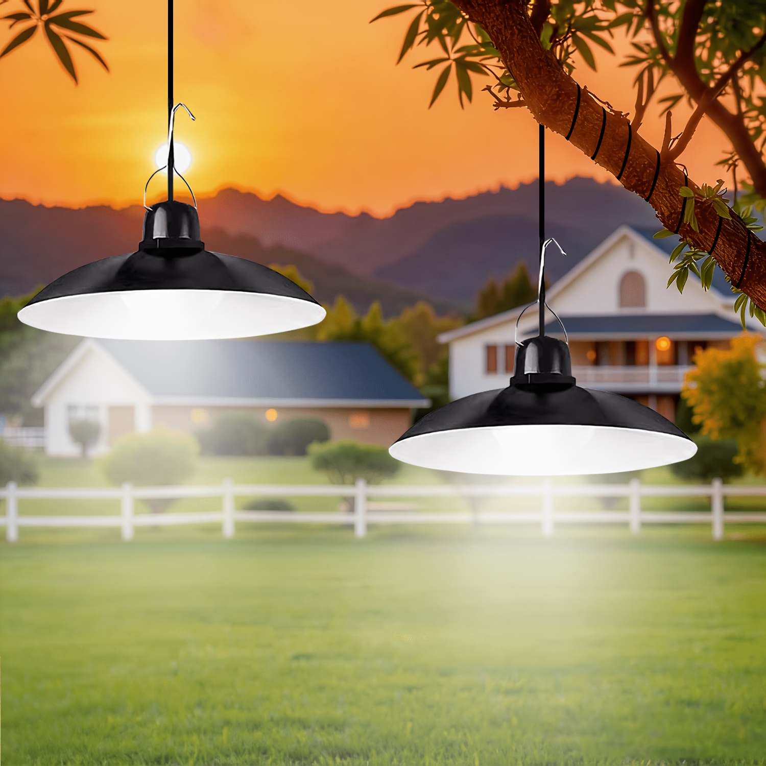 Outdoor Lighting Pendant - مصباح معلق شمسي LED للاستخدام الخارجي،