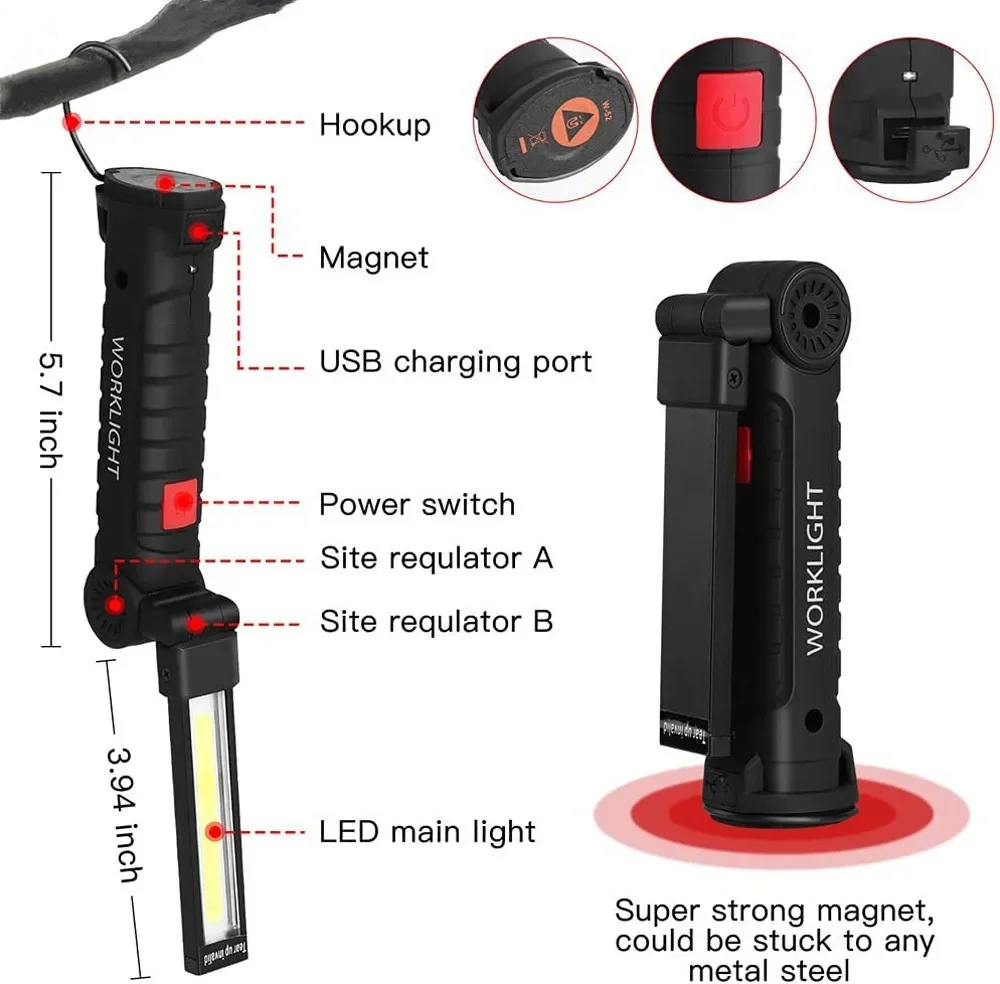 المحمولة COB مصباح ليد جيب USB - مراجعة Outdoor Lighting Rechargeable وسعره