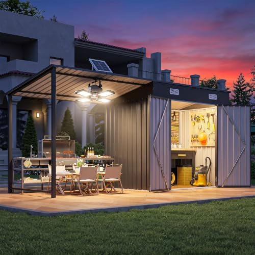سقيفة تخزين خارجية 6x4 قدم مع  - مراجعة Outdoor Lighting Gazebo وسعره