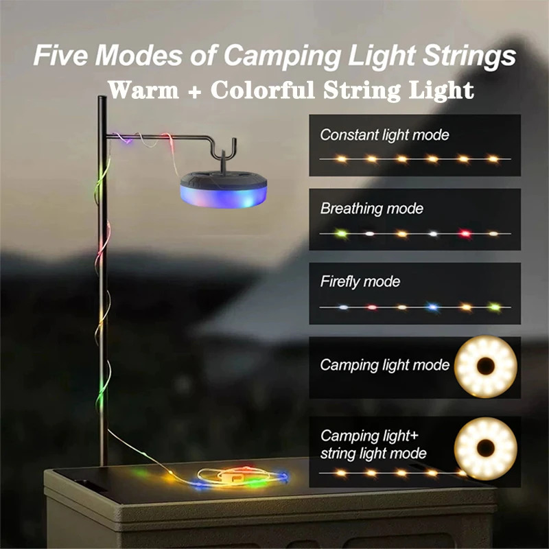 10 متر جو LED التخييم ضوء USB  - مراجعة Outdoor Lighting Rechargeable وسعره