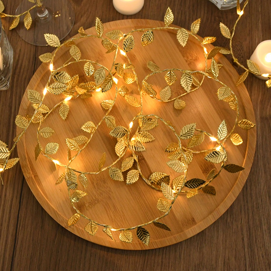 أضواء زينة على شكل أوراق ذهبية - مراجعة Lighting Wedding Outdoor وسعره