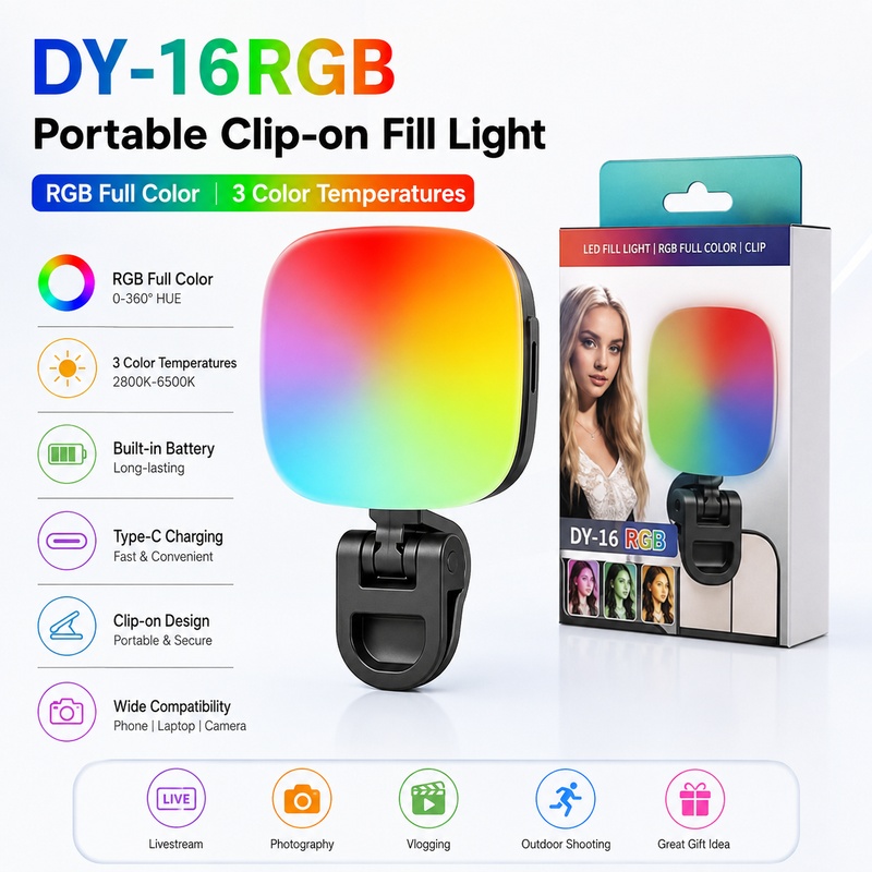 مصباح إضاءة LED محمول RGB للتص - مراجعة Outdoor Lighting In Photography وسعره