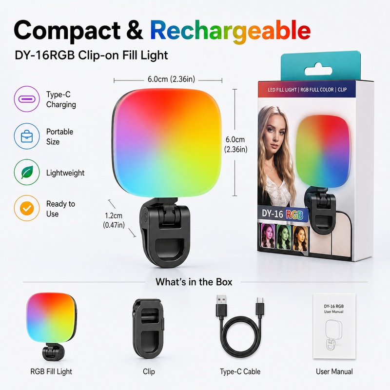 مصباح إضاءة LED محمول RGB للتص - مراجعة Outdoor Lighting In Photography وسعره