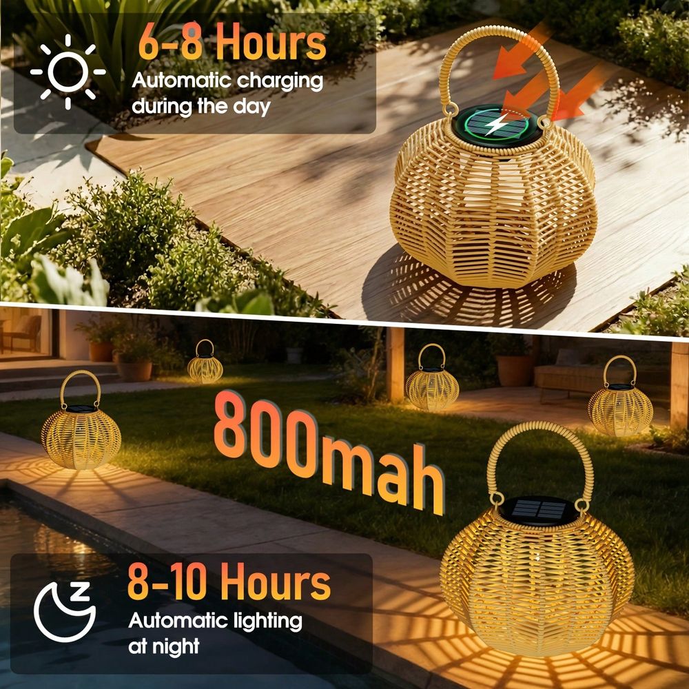 مصباح شمسي من الروطان للديكور  - مراجعة Lighting Wedding Outdoor وسعره