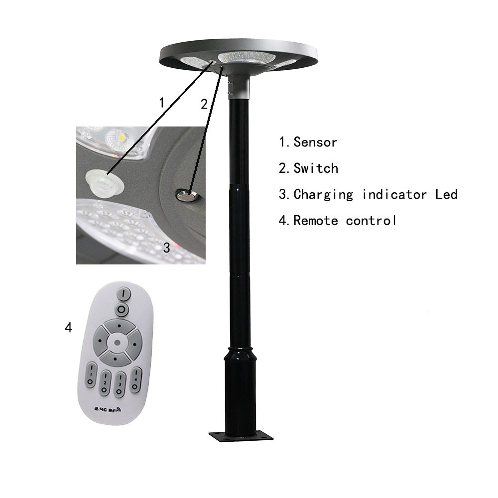 مصباح حديقة شمسي LED مقاوم للم - مراجعة Outdoor Lighting Pole وسعره